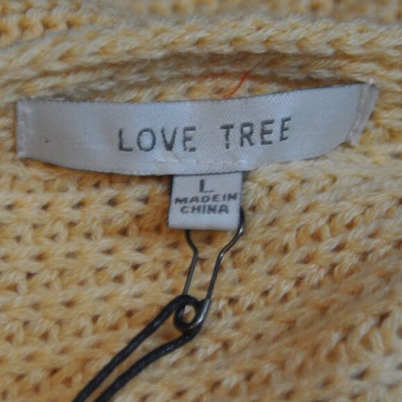 2/$20 Love Tree V-Neck Criss Cross Twisted Back Pullover Sweater - New with Tags - Picture 6 of 6
